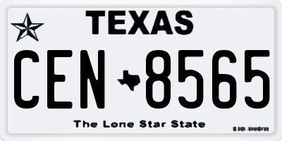 TX license plate CEN8565