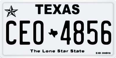 TX license plate CEO4856