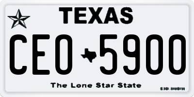 TX license plate CEO5900