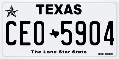 TX license plate CEO5904