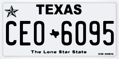 TX license plate CEO6095