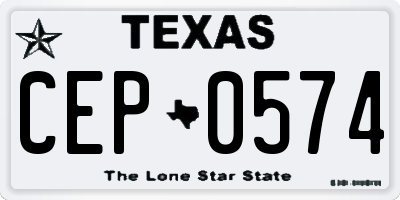 TX license plate CEP0574