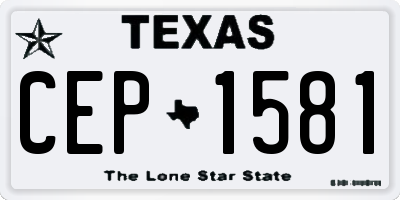 TX license plate CEP1581