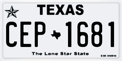 TX license plate CEP1681