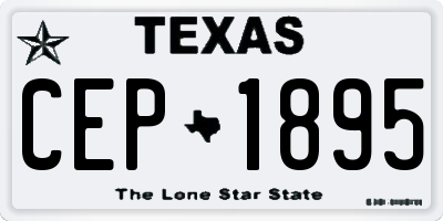 TX license plate CEP1895