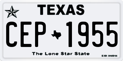 TX license plate CEP1955