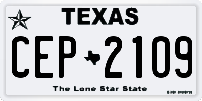 TX license plate CEP2109