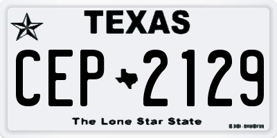 TX license plate CEP2129