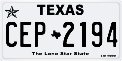 TX license plate CEP2194