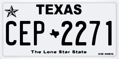 TX license plate CEP2271