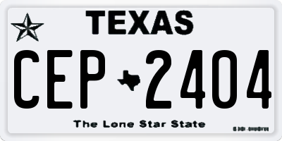 TX license plate CEP2404
