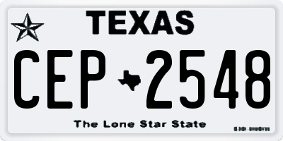 TX license plate CEP2548
