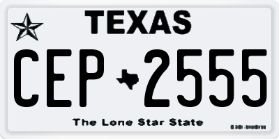 TX license plate CEP2555