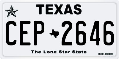 TX license plate CEP2646