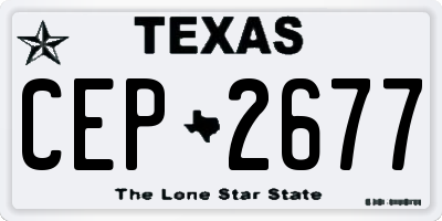 TX license plate CEP2677