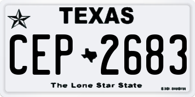 TX license plate CEP2683