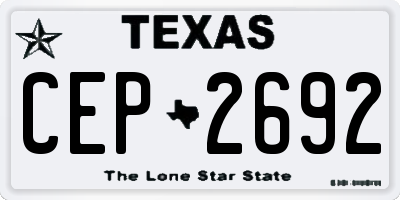 TX license plate CEP2692