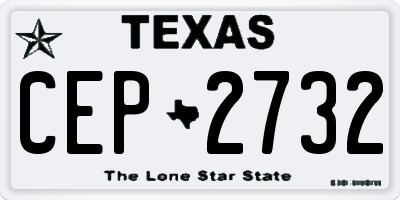 TX license plate CEP2732