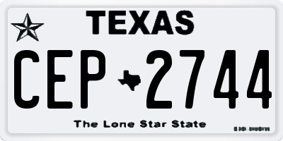 TX license plate CEP2744