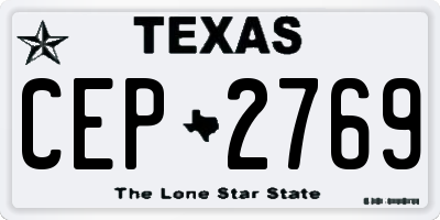 TX license plate CEP2769