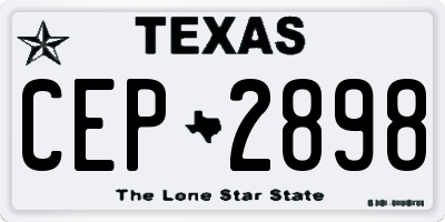 TX license plate CEP2898