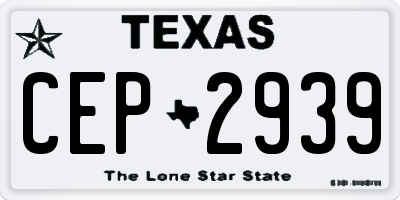 TX license plate CEP2939