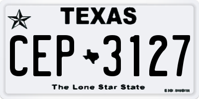 TX license plate CEP3127