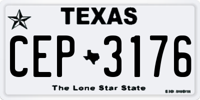 TX license plate CEP3176