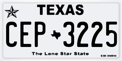 TX license plate CEP3225