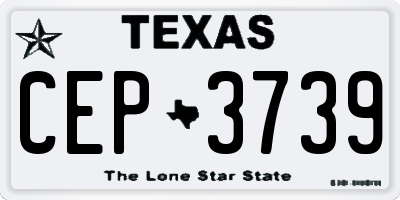 TX license plate CEP3739