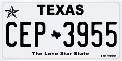 TX license plate CEP3955