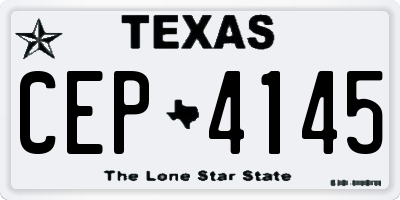 TX license plate CEP4145