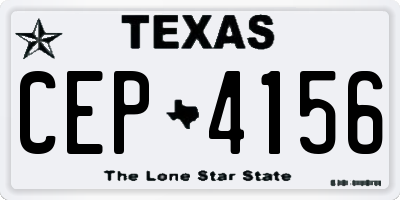 TX license plate CEP4156