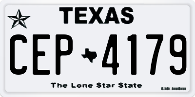 TX license plate CEP4179