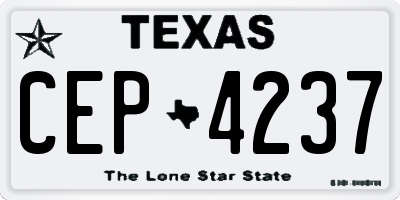 TX license plate CEP4237