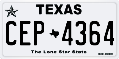 TX license plate CEP4364