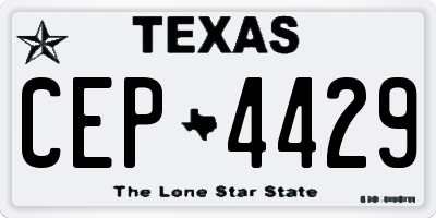 TX license plate CEP4429
