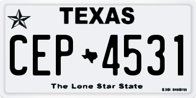 TX license plate CEP4531