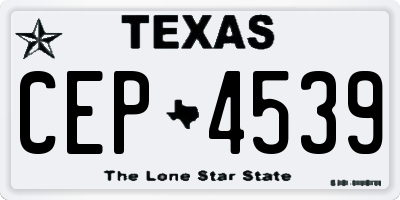 TX license plate CEP4539