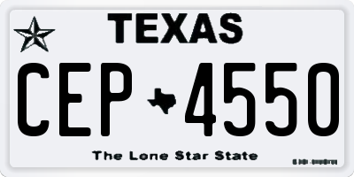 TX license plate CEP4550