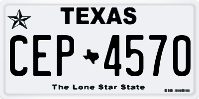 TX license plate CEP4570