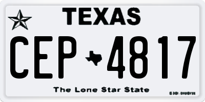 TX license plate CEP4817