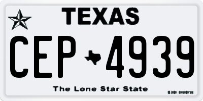 TX license plate CEP4939