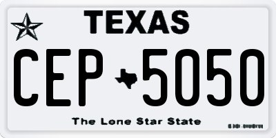 TX license plate CEP5050
