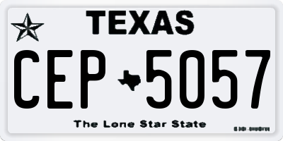 TX license plate CEP5057