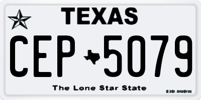 TX license plate CEP5079