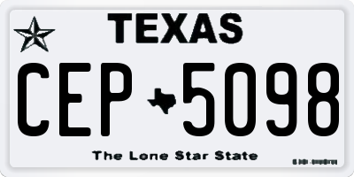 TX license plate CEP5098