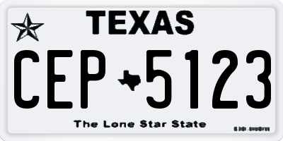 TX license plate CEP5123