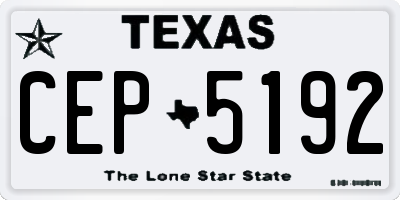 TX license plate CEP5192