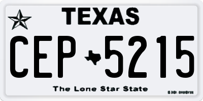 TX license plate CEP5215